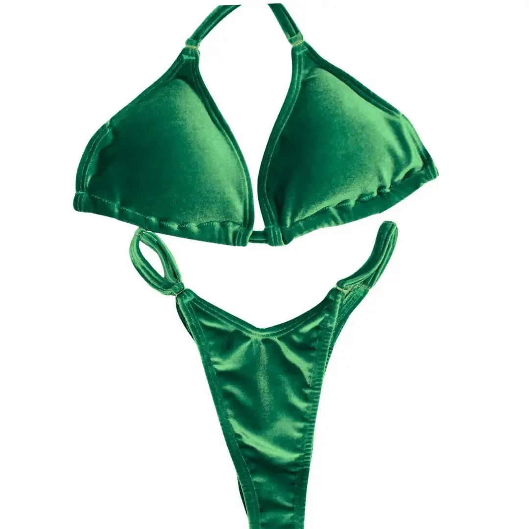 Velvet Green Posing Practice Suit