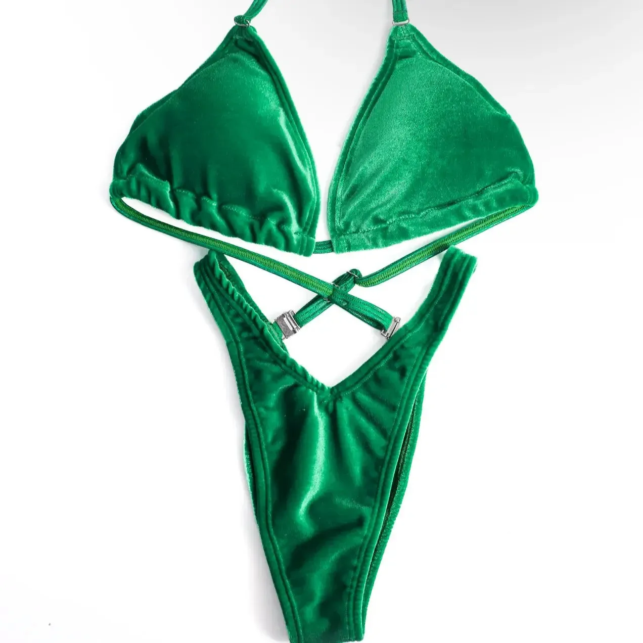 Velvet Green Posing Practice Suit