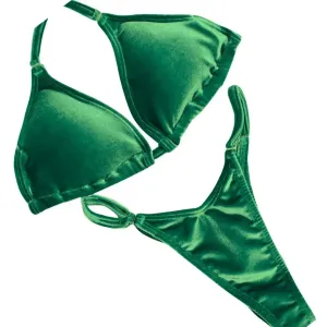 Velvet Green Posing Practice Suit