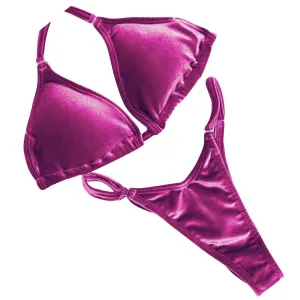 Velvet Magenta Posing Practice Suit