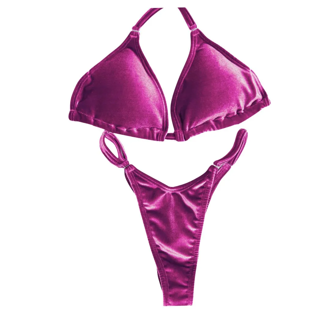 Velvet Magenta Posing Practice Suit