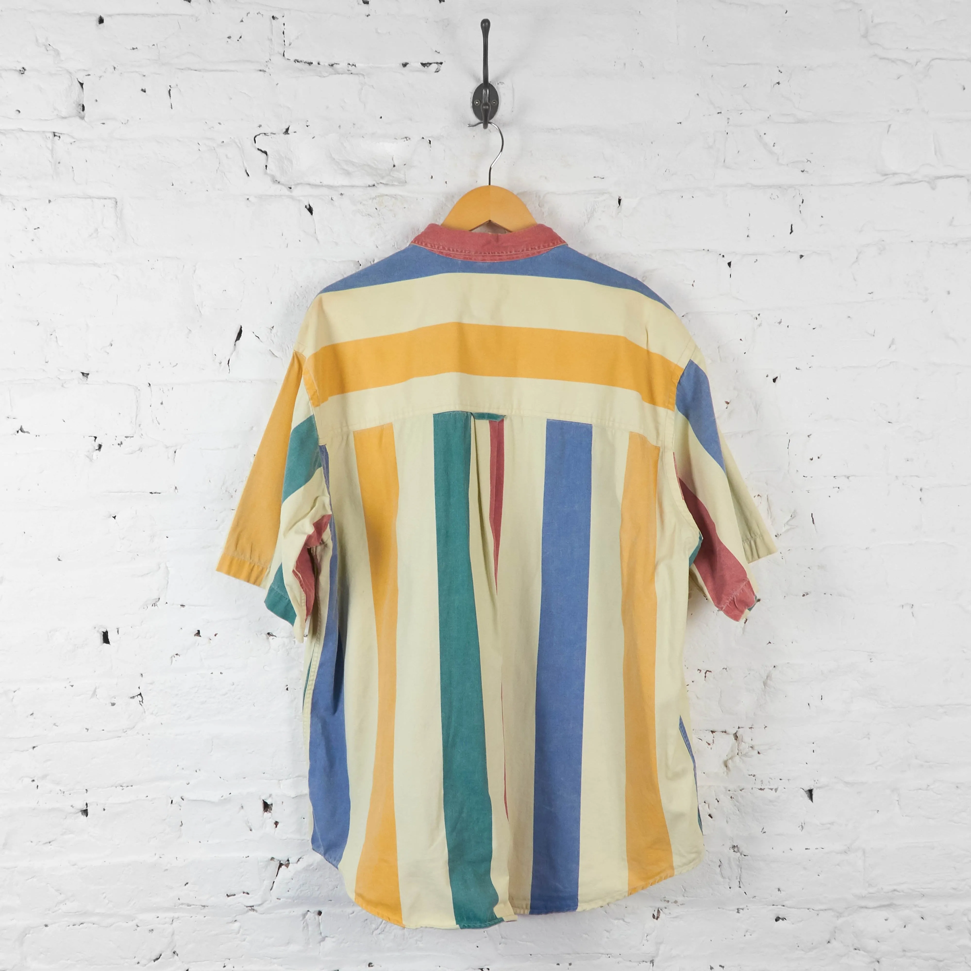 Vintage Bold Striped Pattern Shirt - Multi - XL