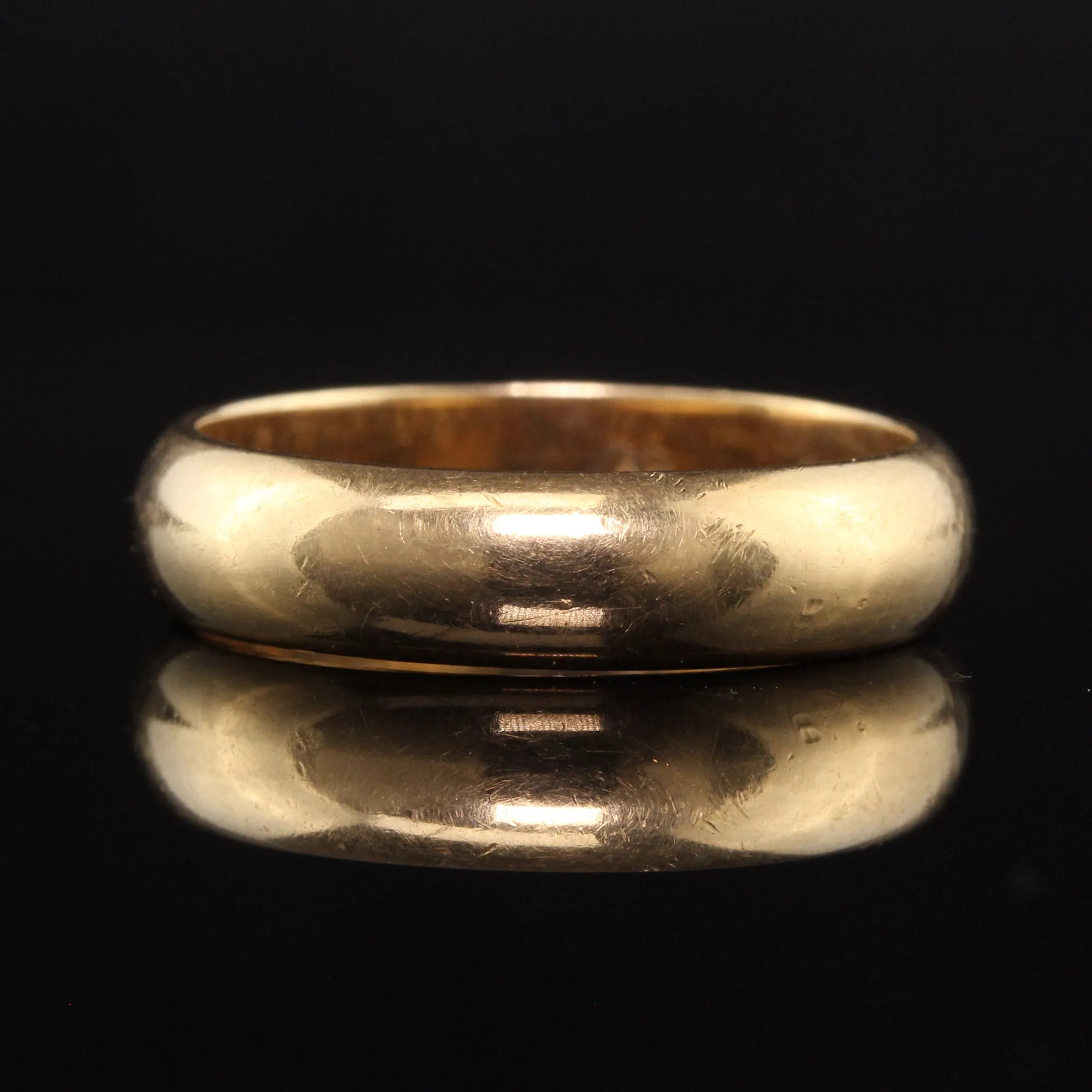 Vintage Estate Lohengrin 14K Yellow Gold Engraved Wedding Band - Size 8