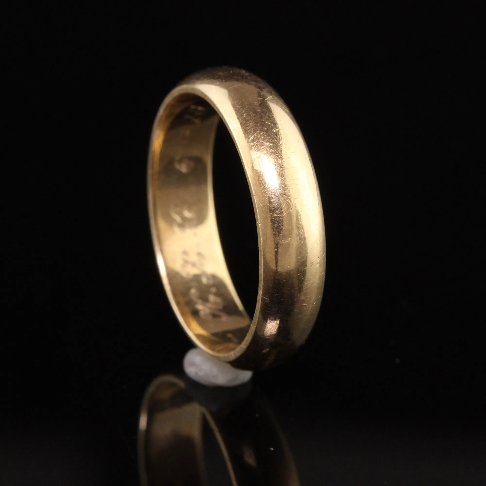 Vintage Estate Lohengrin 14K Yellow Gold Engraved Wedding Band - Size 8
