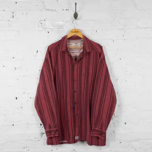 Vintage Levi's Striped Pattern Shirt - Red - XL