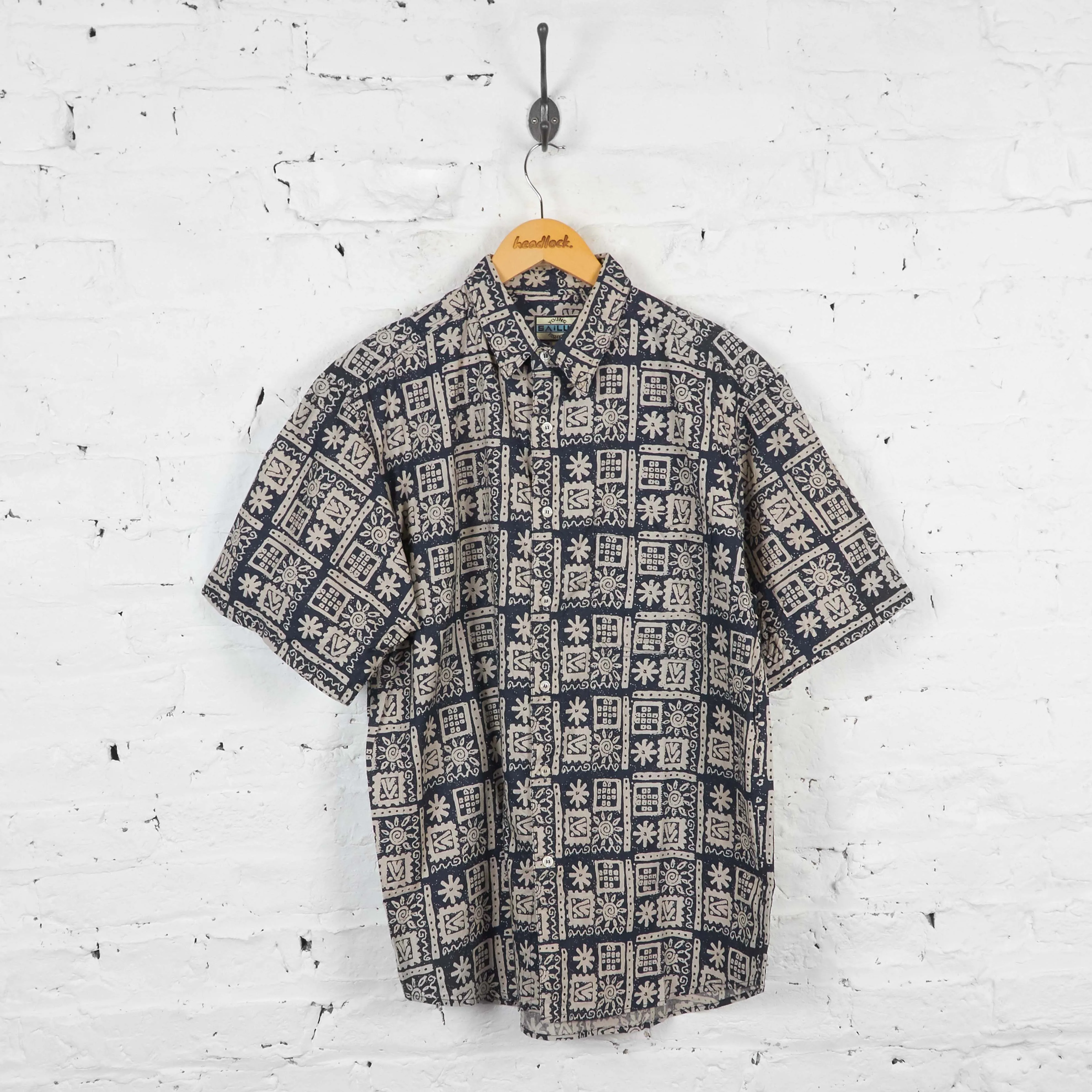 Vintage Pattern Shirt - Blue/Grey - S
