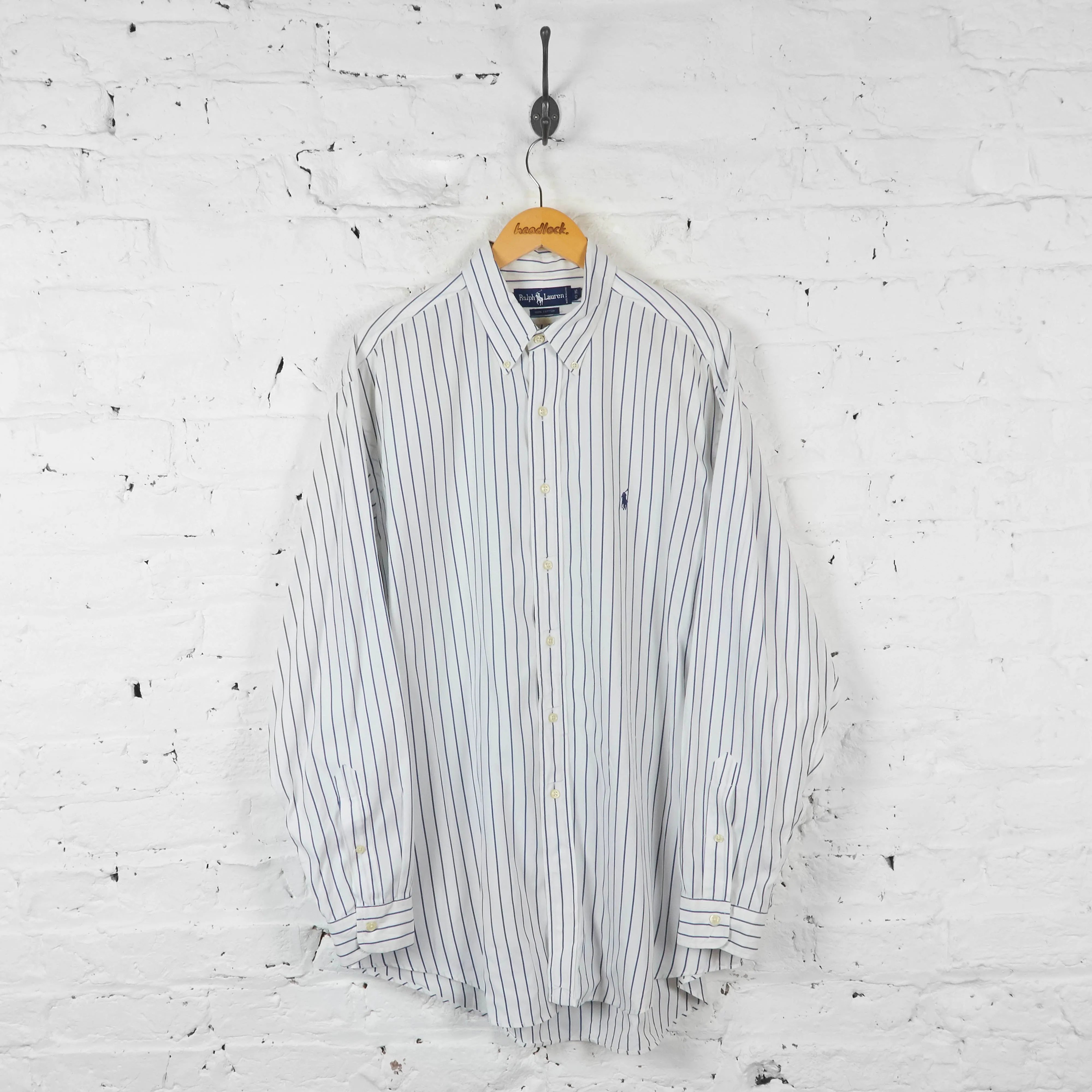 Vintage Ralph Lauren Striped Shirt - White - XL