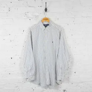 Vintage Ralph Lauren Striped Shirt - White - XL