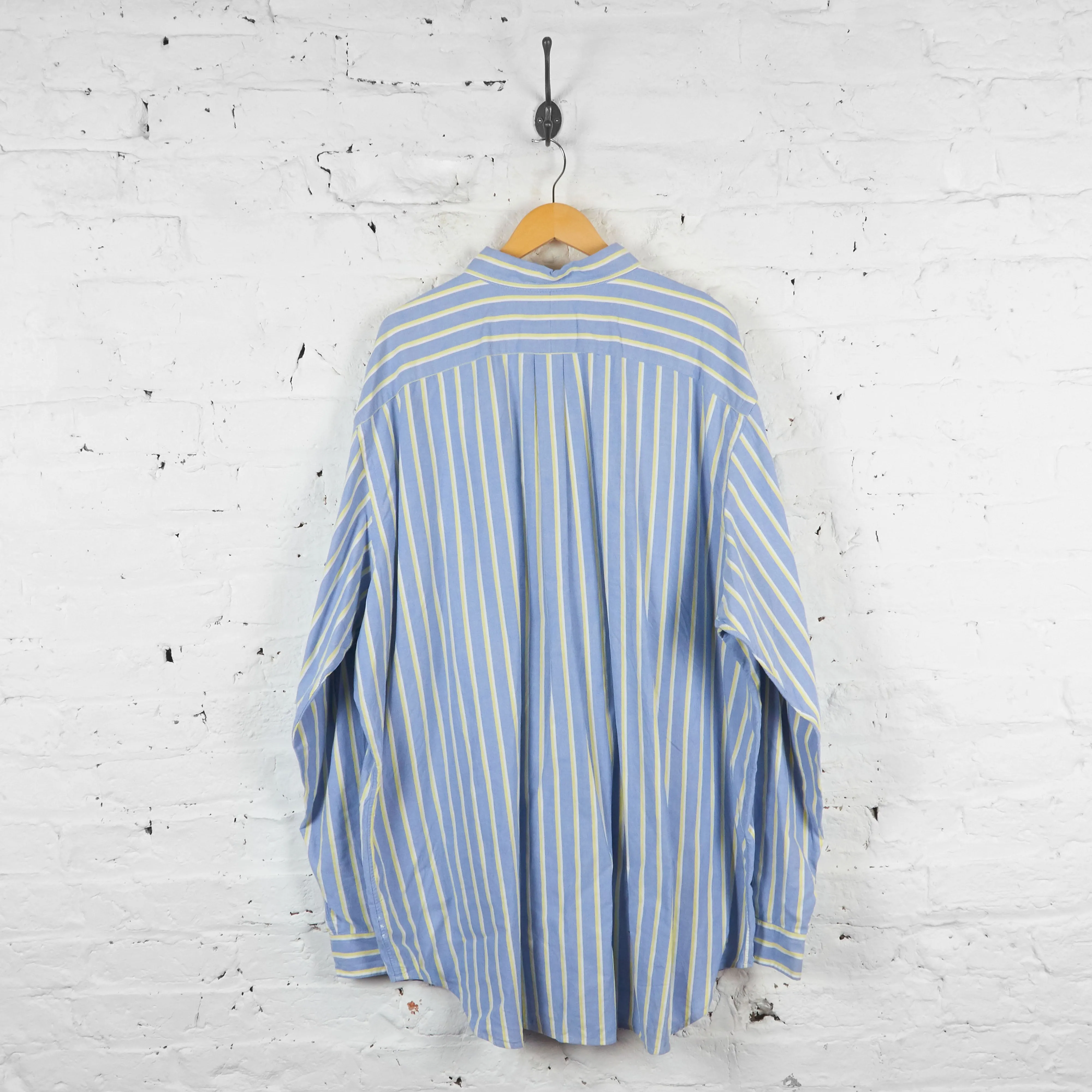 Vintage Striped Ralph Lauren Shirt - Blue - XXXL