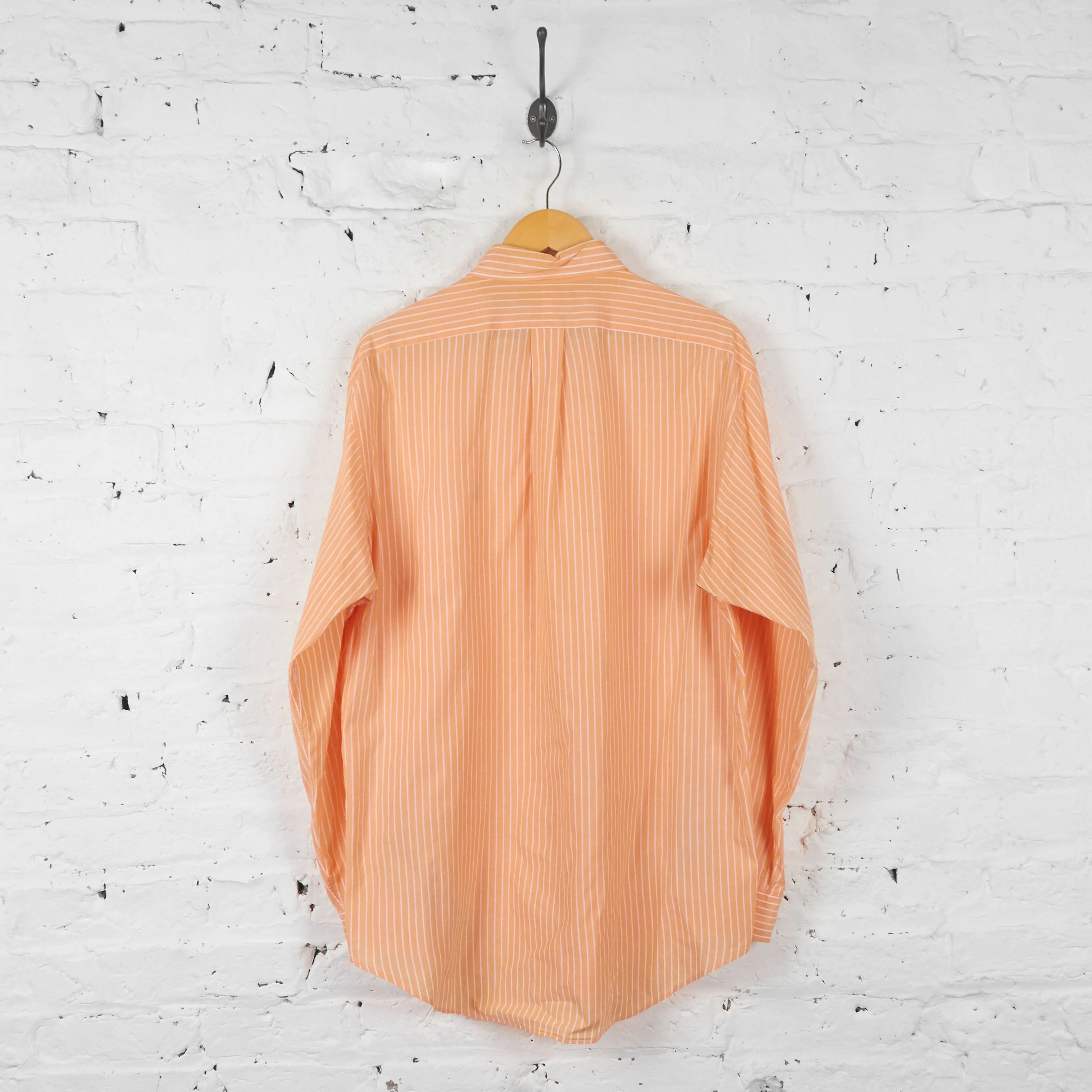 Vintage Striped Ralph Lauren Shirt - Orange - L
