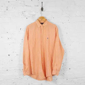 Vintage Striped Ralph Lauren Shirt - Orange - L