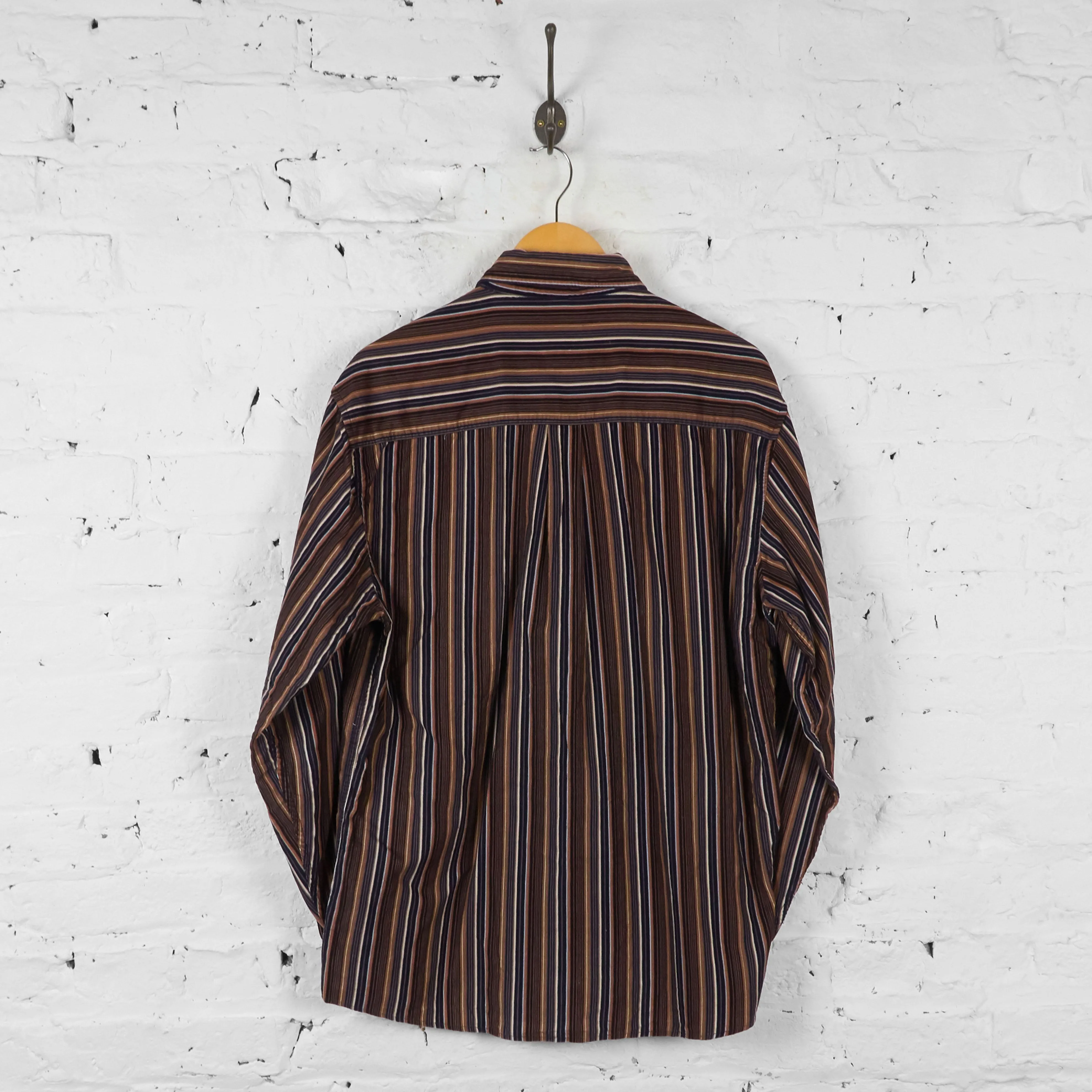 Vintage Striped Shirt - Brown - M