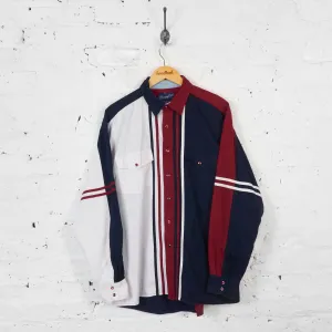 Vintage Striped Wrangler Shirt - Black/Red - L
