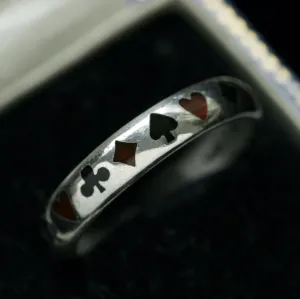 Vintage ‘The Four Suits’ Sterling Silver Ring