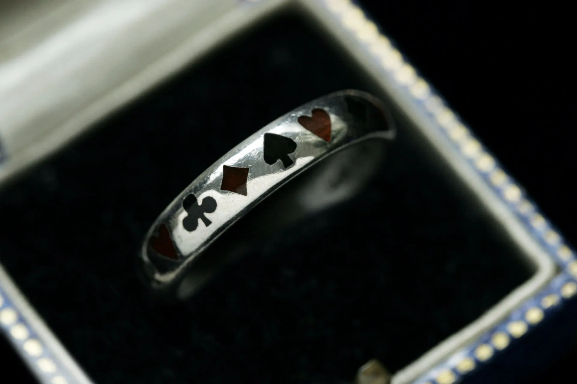 Vintage ‘The Four Suits’ Sterling Silver Ring