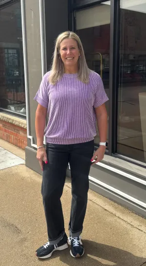 Violet Striped Shirt