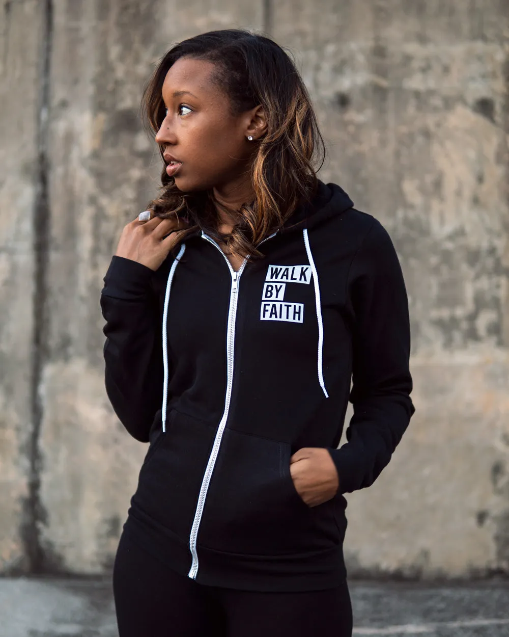 Walk By Faith Adult Full-Zip Sponge Fleece Hoodie