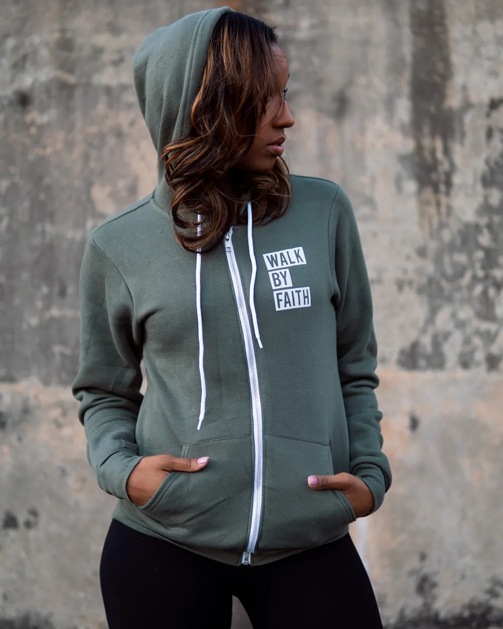Walk By Faith Adult Full-Zip Sponge Fleece Hoodie