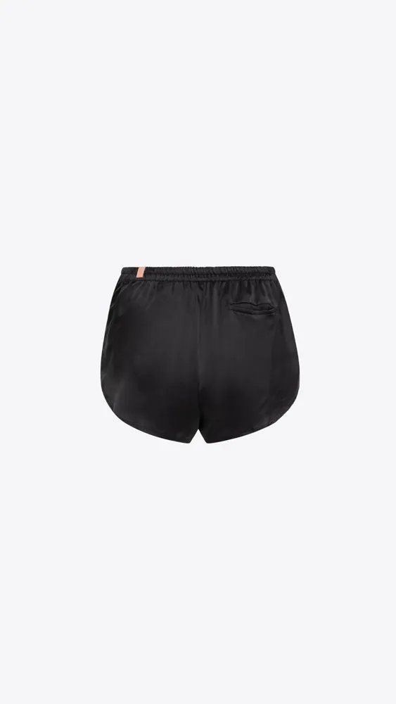 Washable Silk Tee Set - Immersed Black