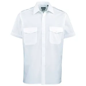 Williams HP139 Short Sleeve White Mens Pilot Shirts