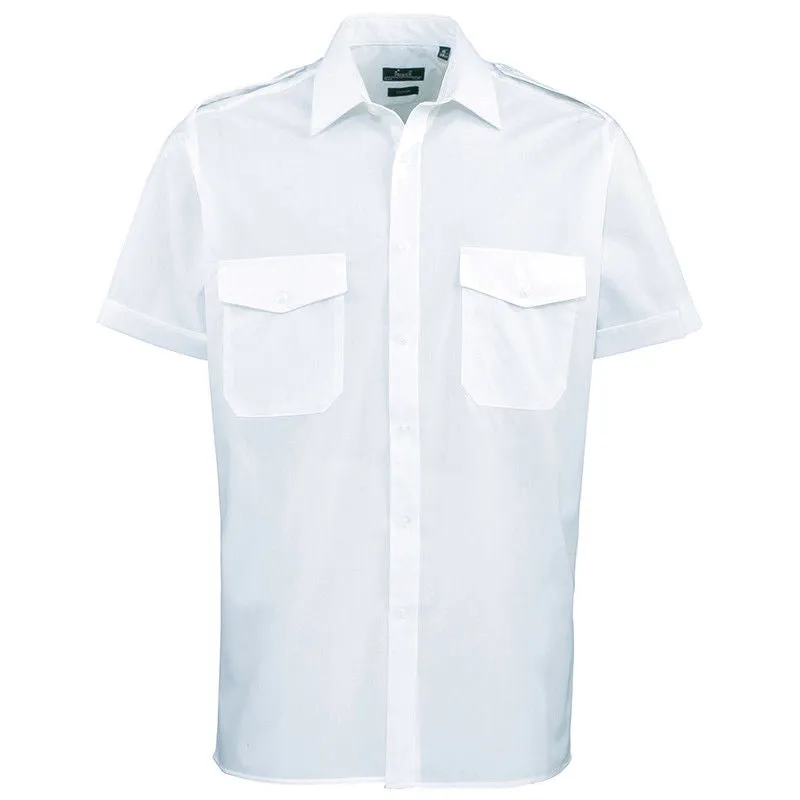 Williams HP139 Short Sleeve White Mens Pilot Shirts