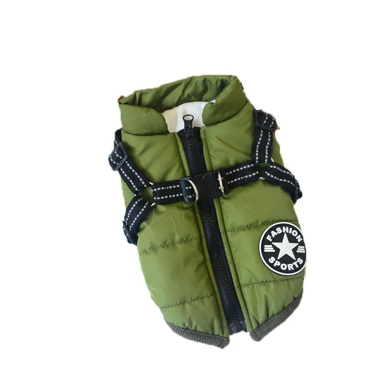 Winter Waterproof Dog Coat with Hood for Small Breeds