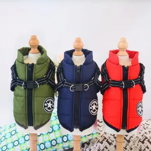 Winter Waterproof Dog Coat with Hood for Small Breeds