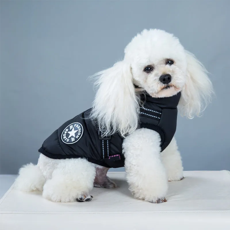 Winter Waterproof Dog Coat with Hood for Small Breeds