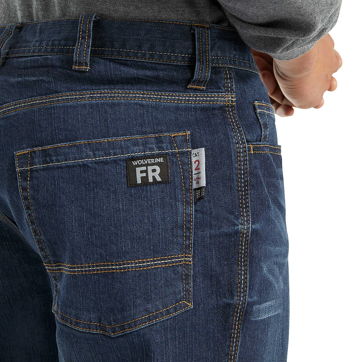 Wolverine Men's Flame Resistant  Stretch Denim Pants - Rinse - W1207040-410