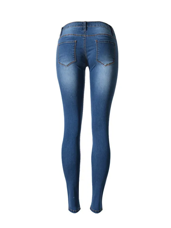 Women Super Stretch Low Waist Jeans