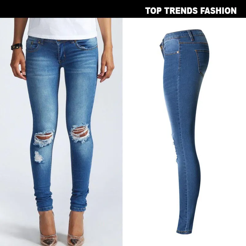 Women Super Stretch Low Waist Jeans