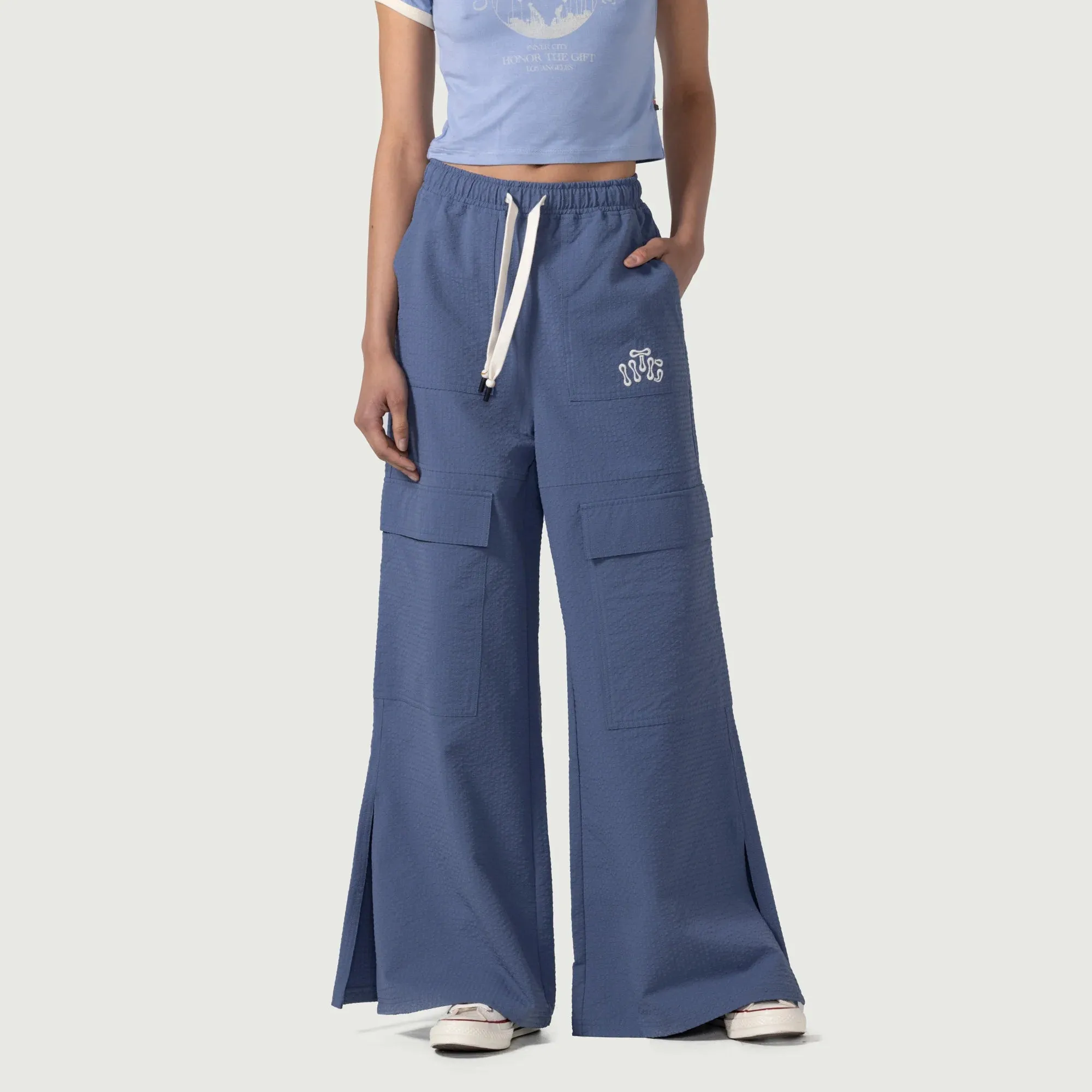 Women's Honor The Gift Drawstring Loose Cargo Pant 'Sky Blue'