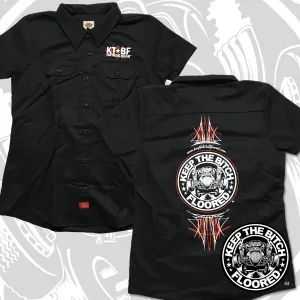 Womens KTBF "PINSTRIPE" garage shirt | Dickies work shirt
