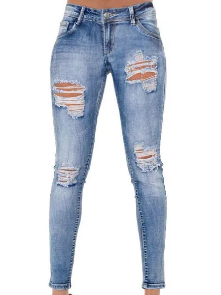 Women's Low Waist Slim Stretch Denim Pants