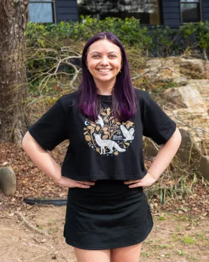 Women's Woodlands Crop Tee - Black