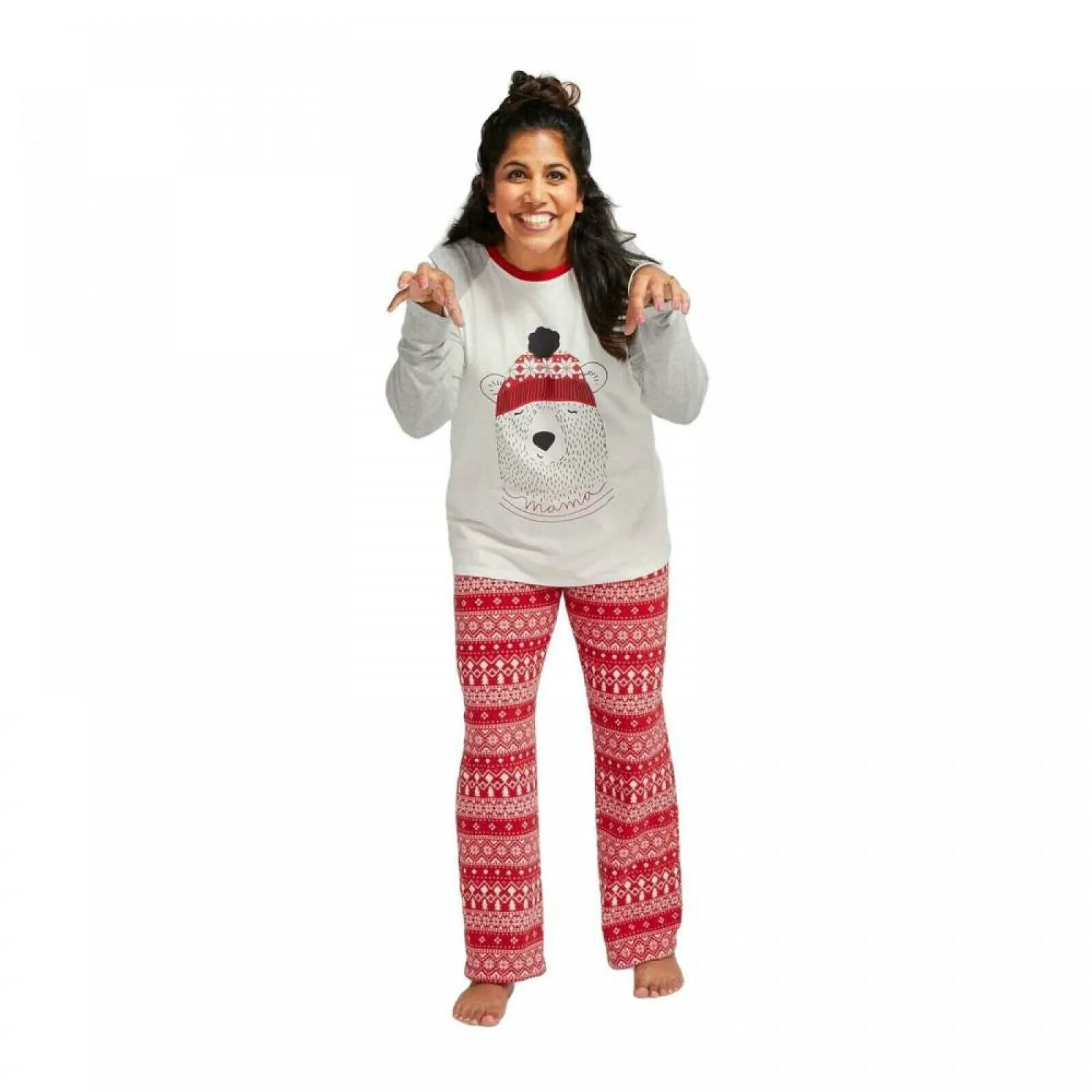 Wondershop Women's Holiday Mama Bear Pajama Set