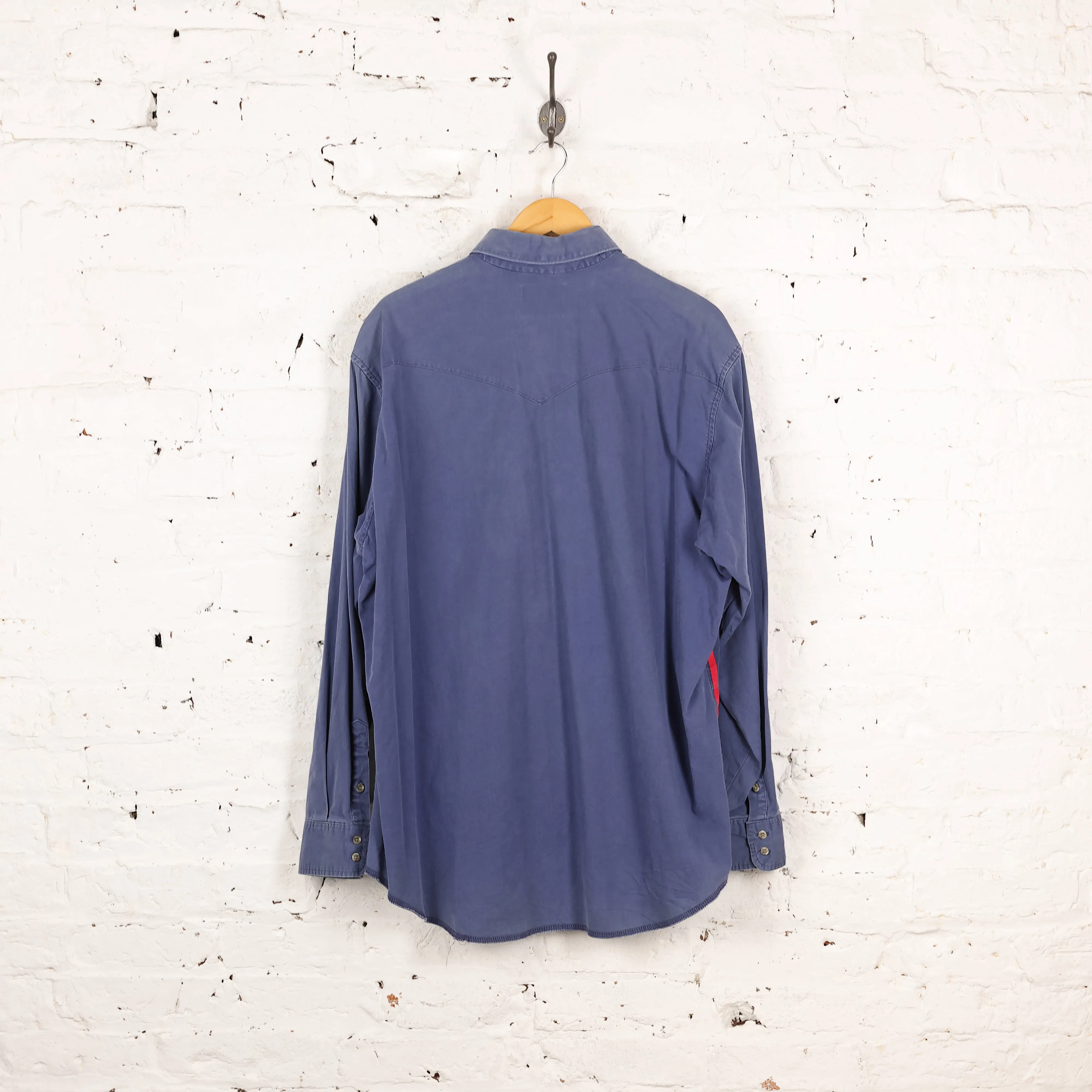 Wrangler Striped 90s Western Shirt - Blue - XL