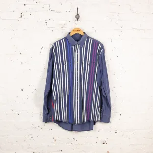 Wrangler Striped 90s Western Shirt - Blue - XL