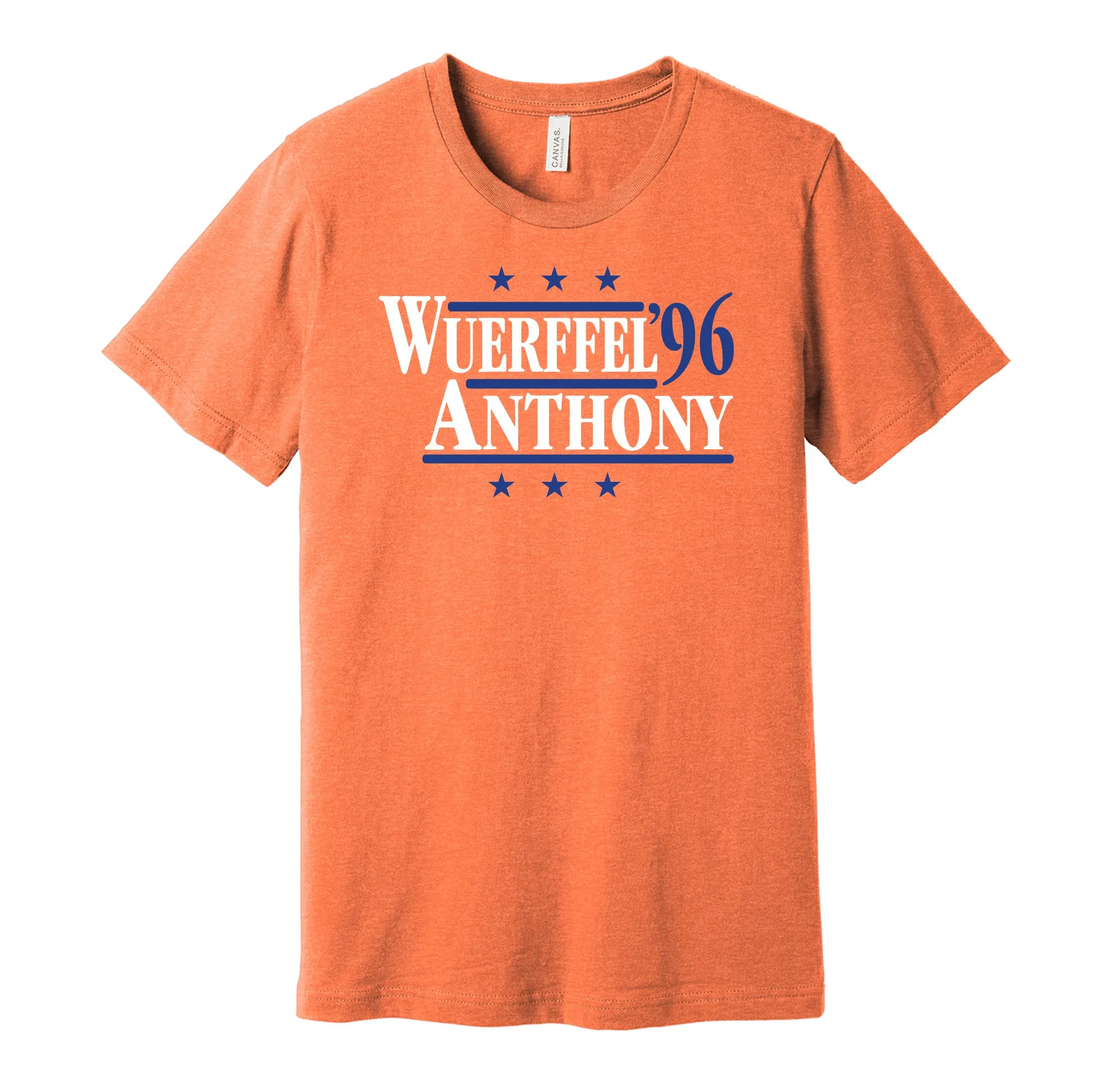 Wuerffel & Anthony '96 - Florida Football Political Campaign Parody T-Shirt - Hyper Than Hype Shirts