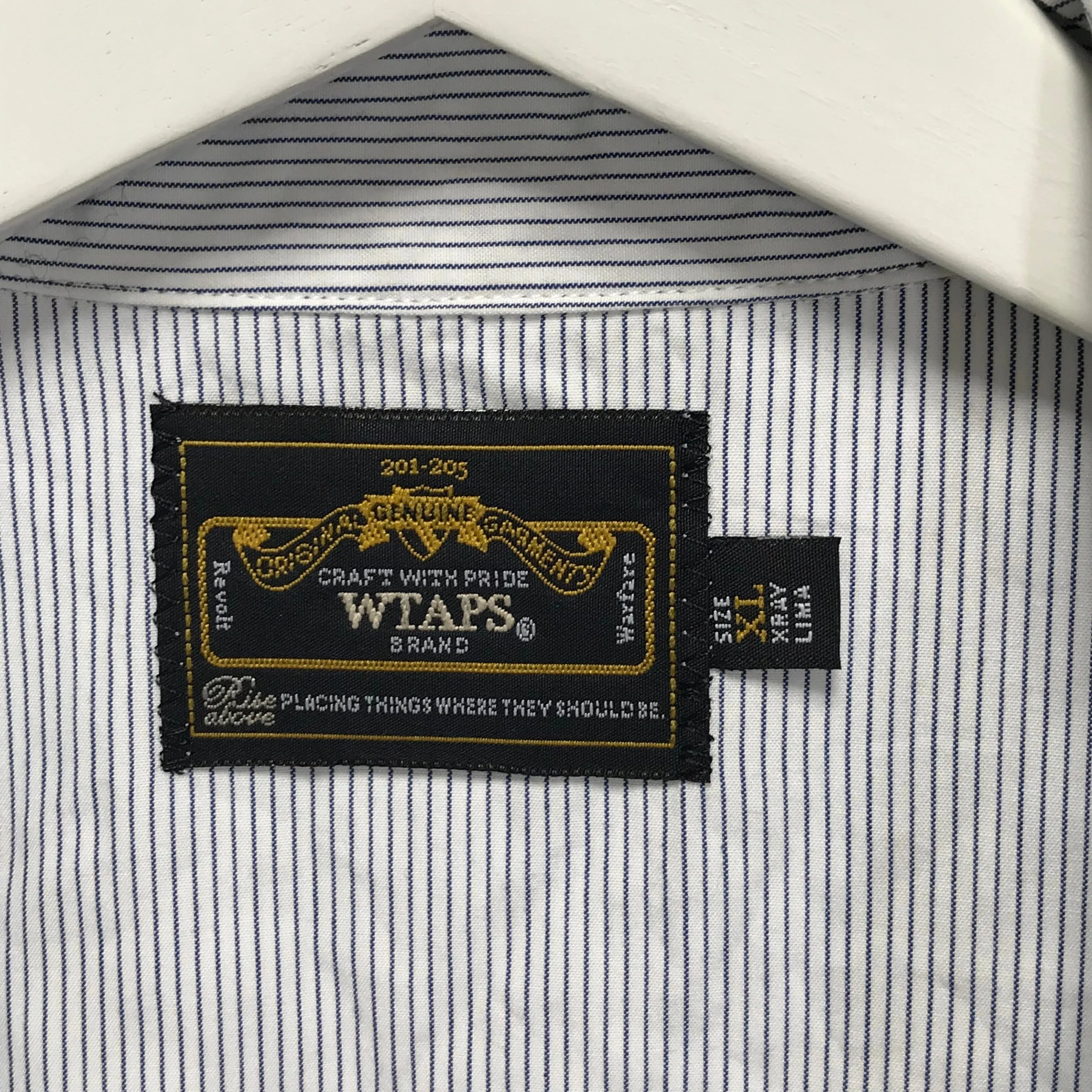 [XL] WTaps SS09 Vatos Striped S/S Shirt