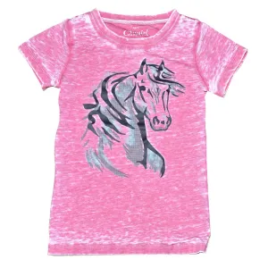 Youth Cowboy Hardware Pink Watercolor Tee