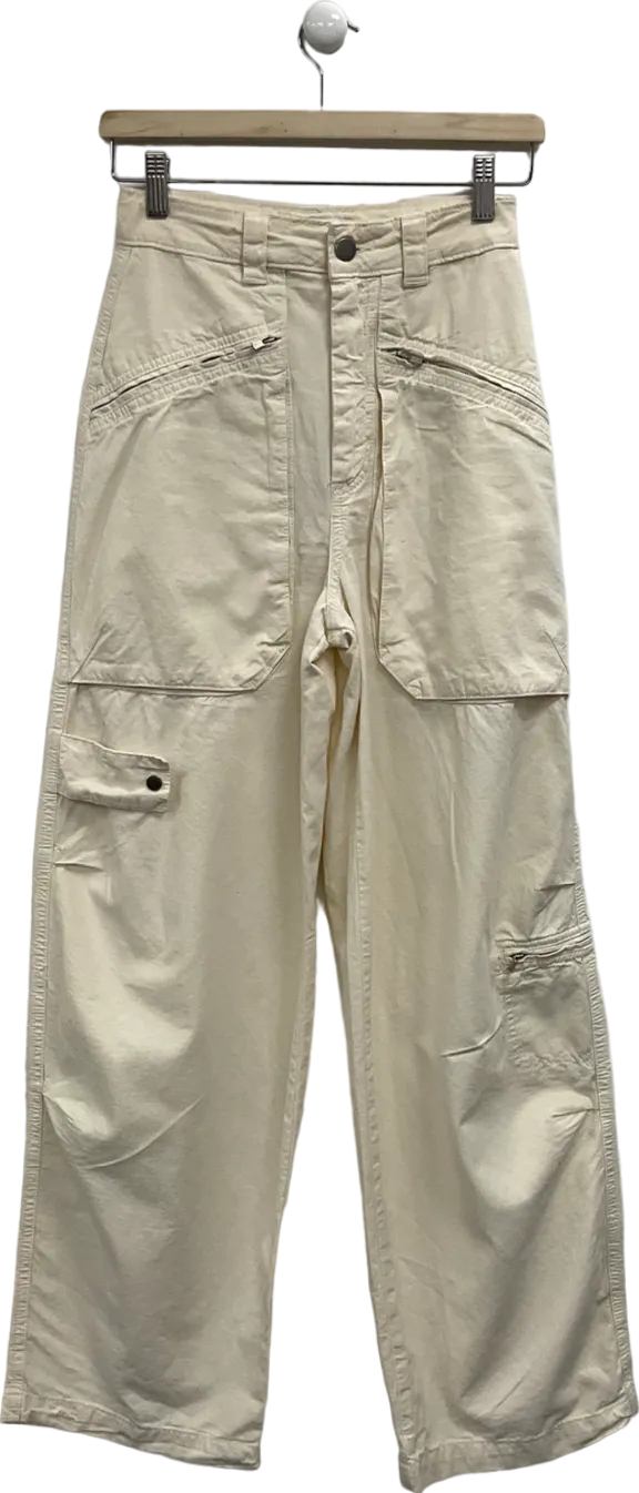 ZARA Beige Cargo Trousers UK 4