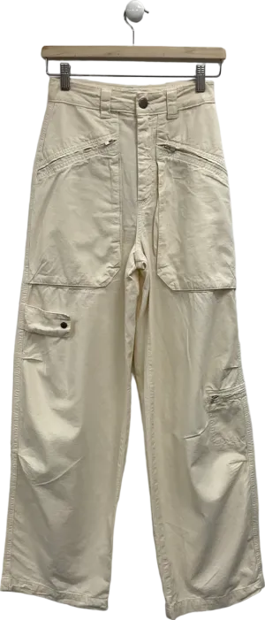 ZARA Beige Cargo Trousers UK 4