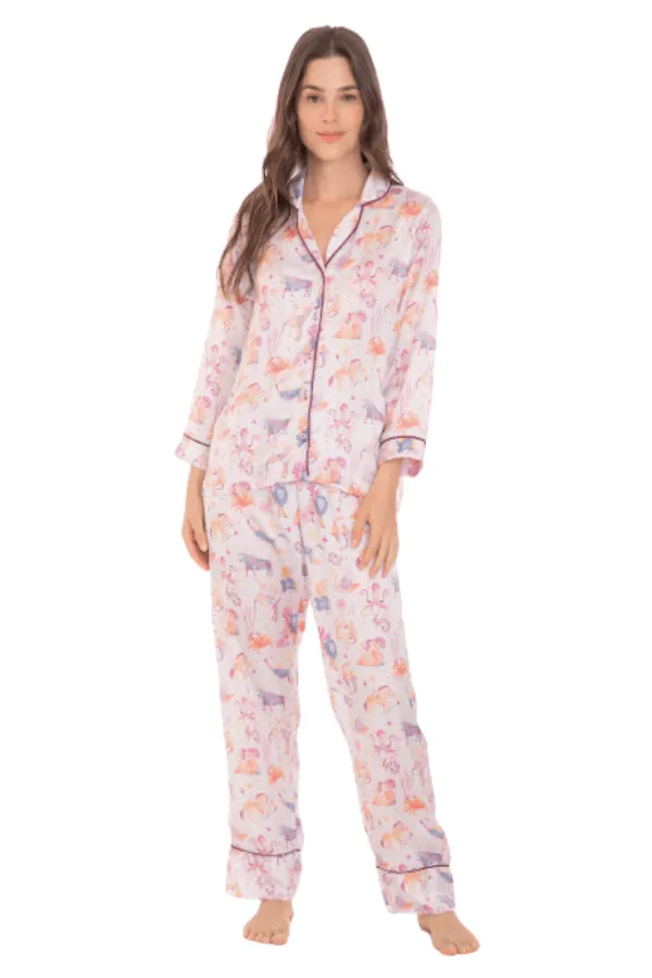 Zodiac Pant PJ Set - Lilac