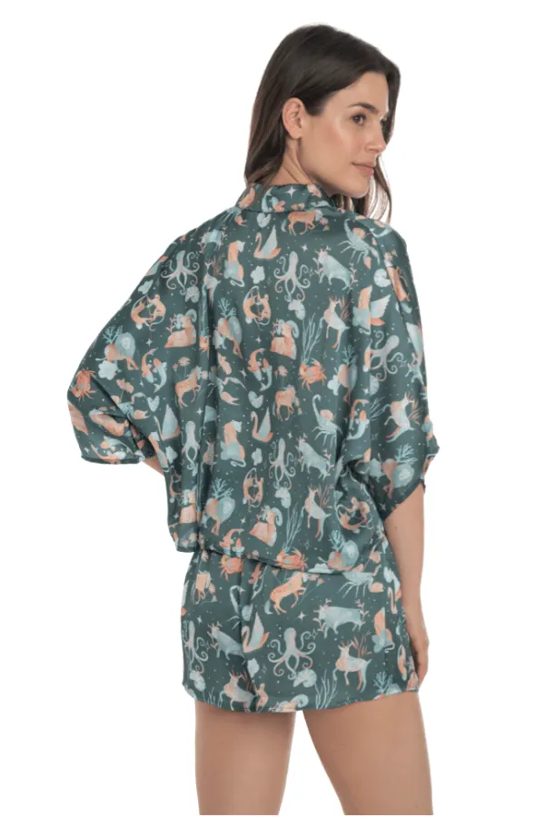 Zodiac Short PJ Set - Green