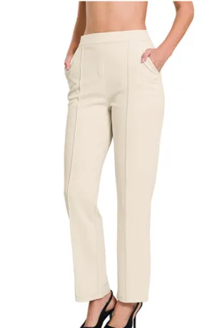 ZScuba Stretch Crepe Dress Pant, Sand Beige